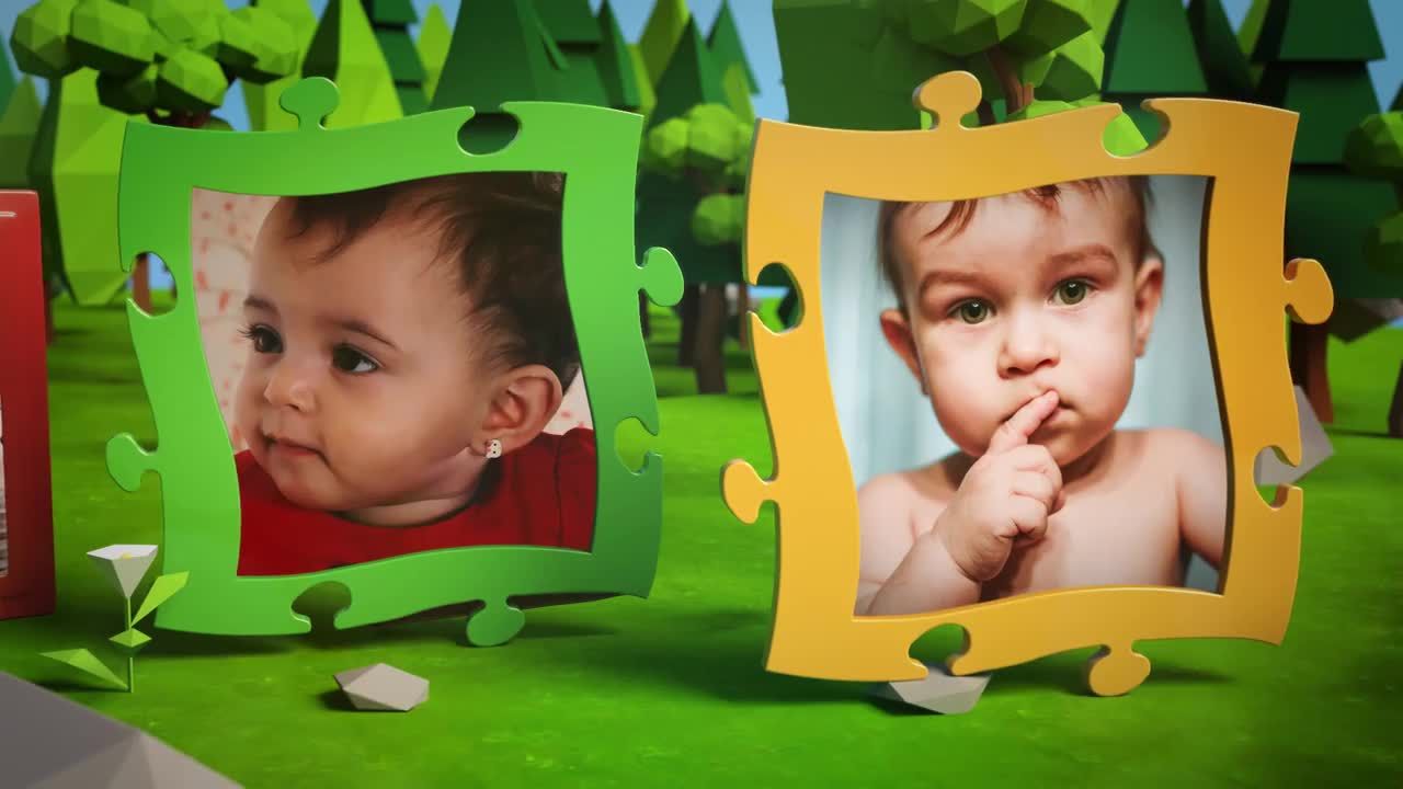 儿童相册动画素材库精选AE模板