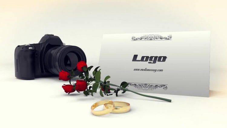 婚礼照片徽标展示素材库精选pr模板