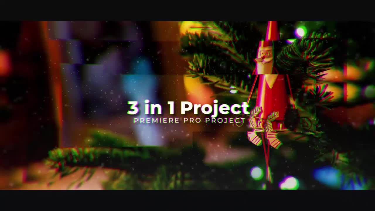 3个RGB效果短幻灯片素材库精选PR模板