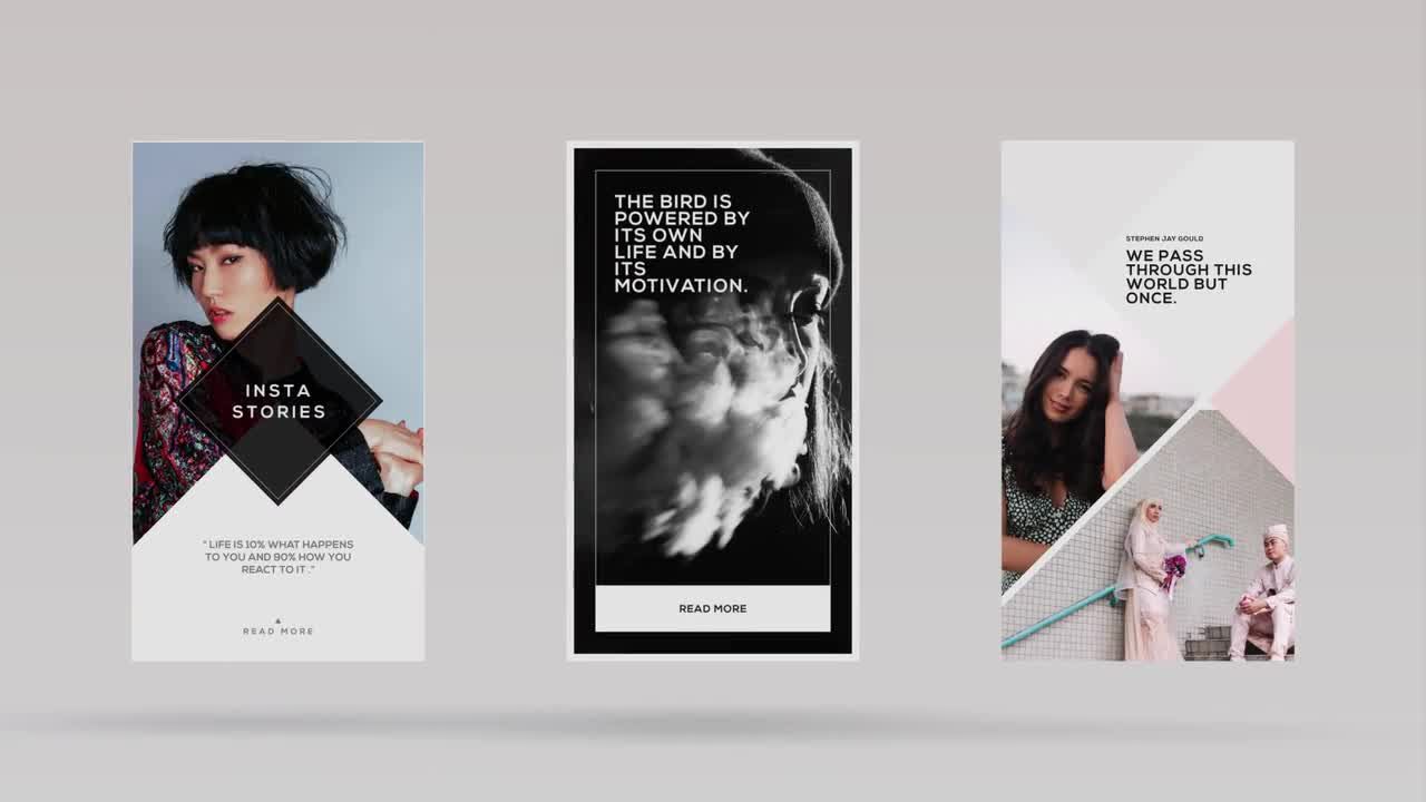 9个专业设计和动态动画的Instagram故事素材库精选AE模板