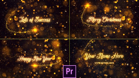 圣诞节祝福视频粒子动画效果素材库精选PR模板 Christmas Wishes – Premiere Pro