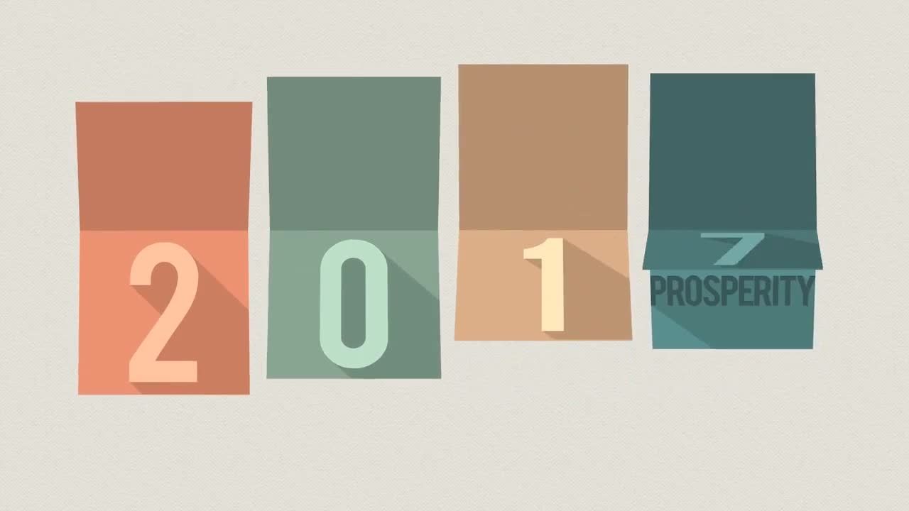 新年年会日历翻页动画特效素材库精选AE模板