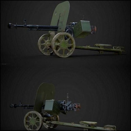 苏联DShK机枪素材之家精选3D模型