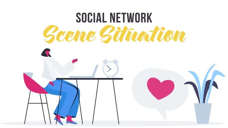 专业设计的社交网络场景动画素材库精选AE模板