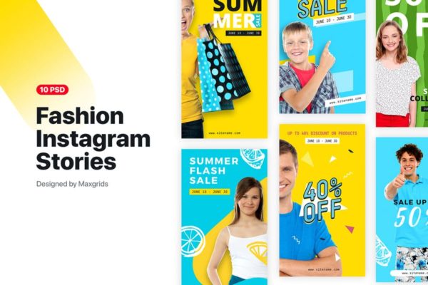 Instagram社交时尚品牌故事设计模板素材库精选 Instagram Fashion Stories 1.0
