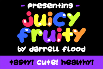 Juicy Fruity font素材之家精选英文字体
