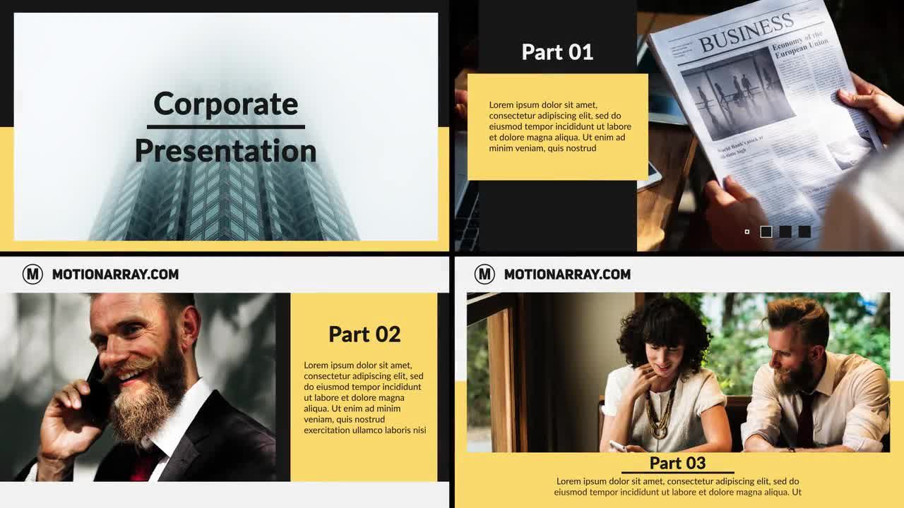 多动能优雅设计企业介绍素材库精选AE模板