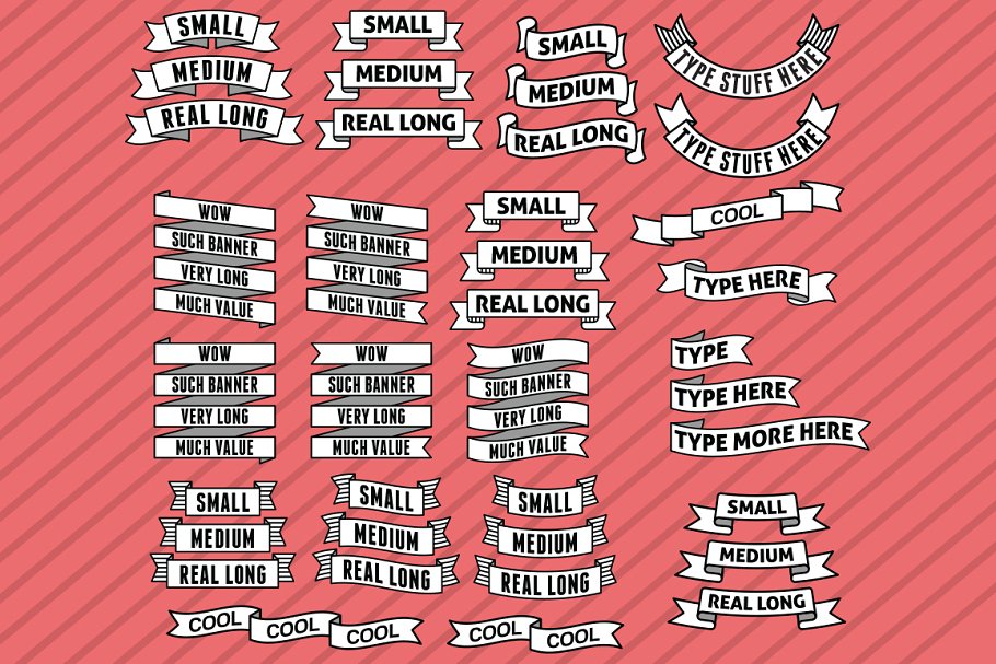 终极Banner丝带图形集 Ultra Banner Pack插图(2)