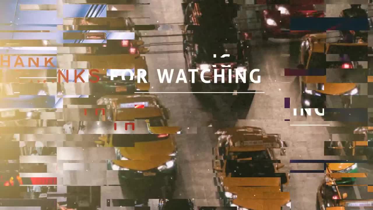 时尚活力明亮的毛刺开场白素材库精选AE模板