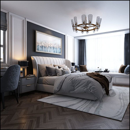 现代卧室场景素材之家精选3D模型By Le Anh Tuan