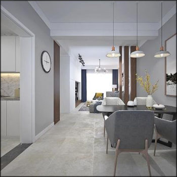 现代风格客厅场景素材之家精选3D模型