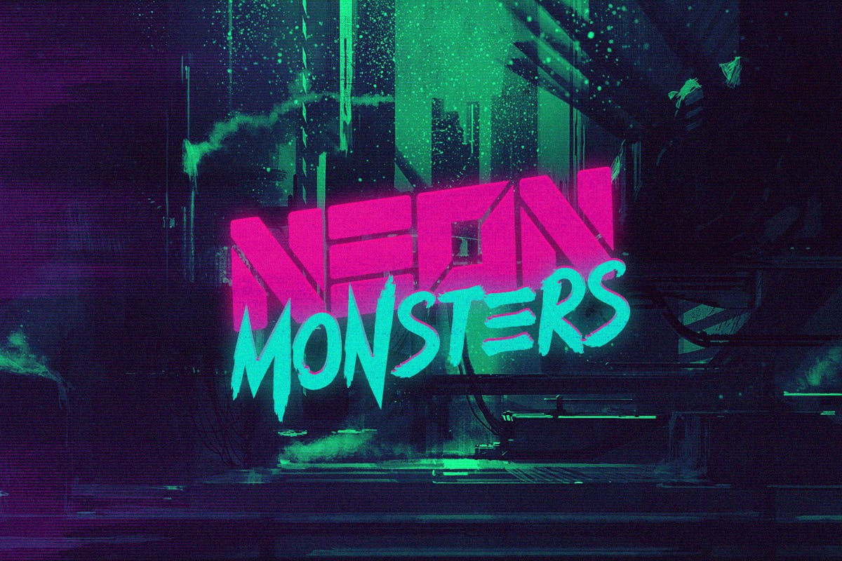 复古未来主义无衬线英文字体 Megaton插图(1)