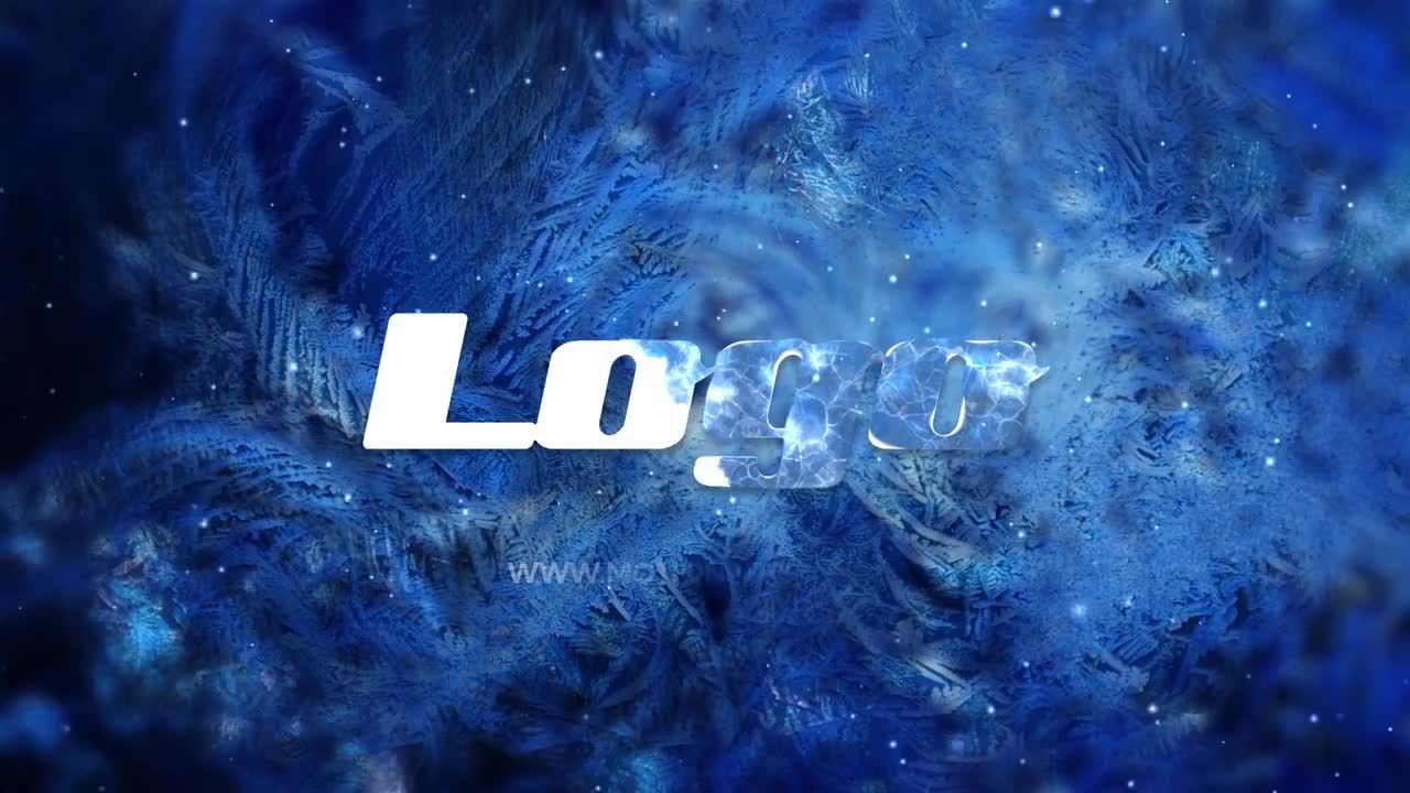 动态的动画霜冻徽标展示素材库精选AE模板