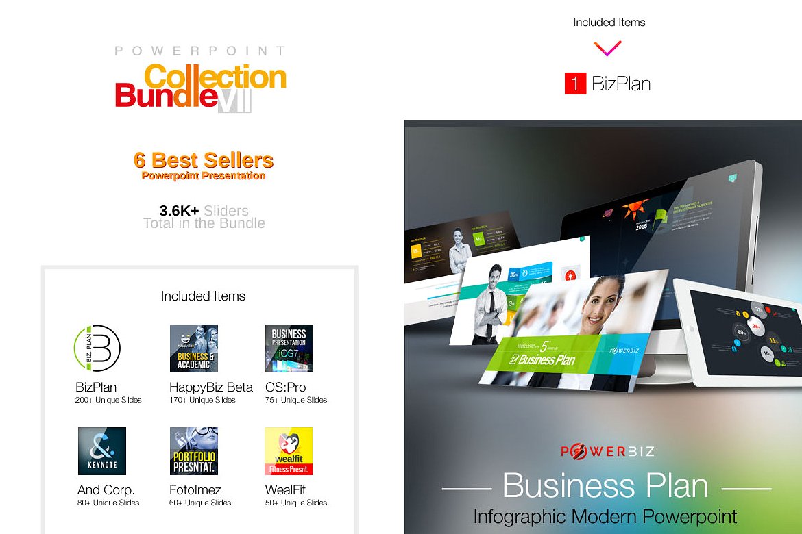 干净、创意、现代的商业PowerPoint包插图(1)