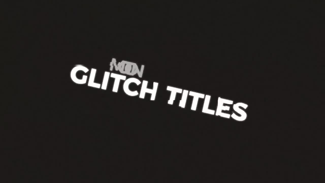 12个现代故障动画电视节目广告标题素材库精选AE模板