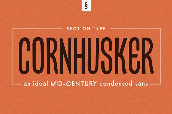 Cornhusker Regular | Condensed Font素材之家精选英文字体