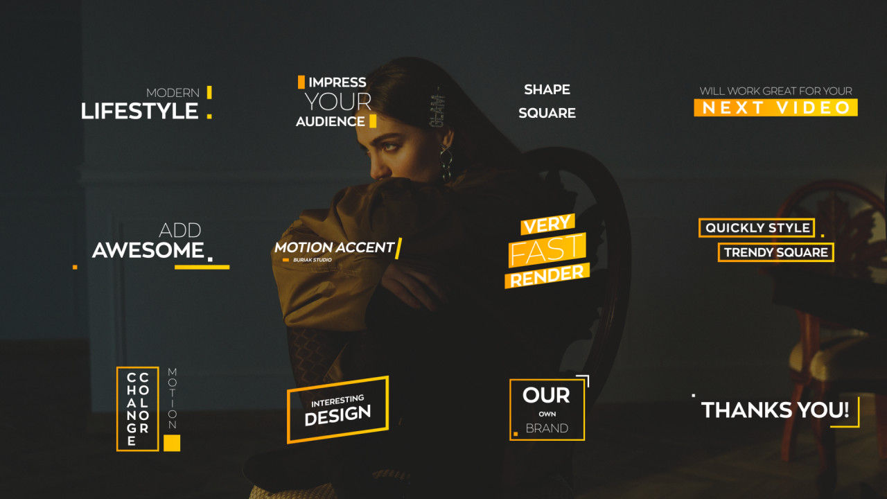 整齐的时尚广场全屏标题素材库精选AE模板