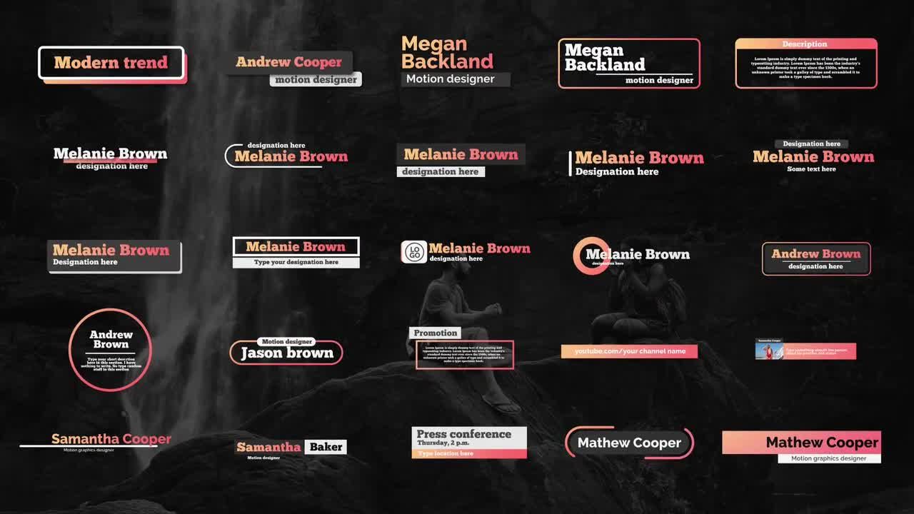 25个下三分之一广告标题素材库精选AE模板