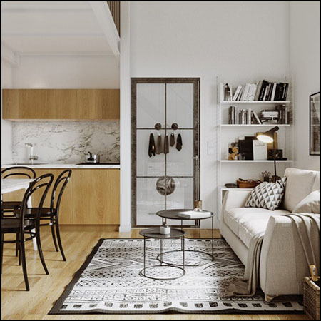 欧式客厅室内场景素材之家精选3D模型By Dung Nh