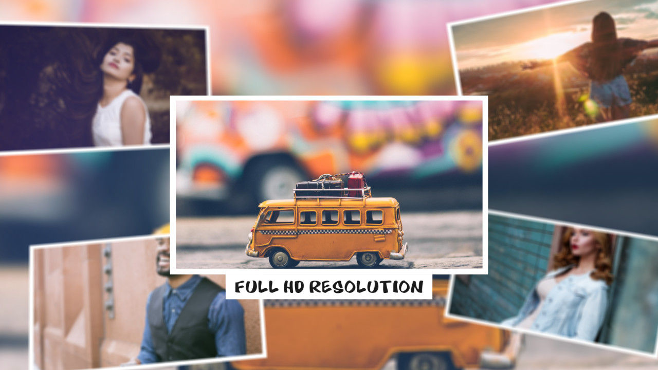 时尚创意的照片幻灯片素材库精选AE模板