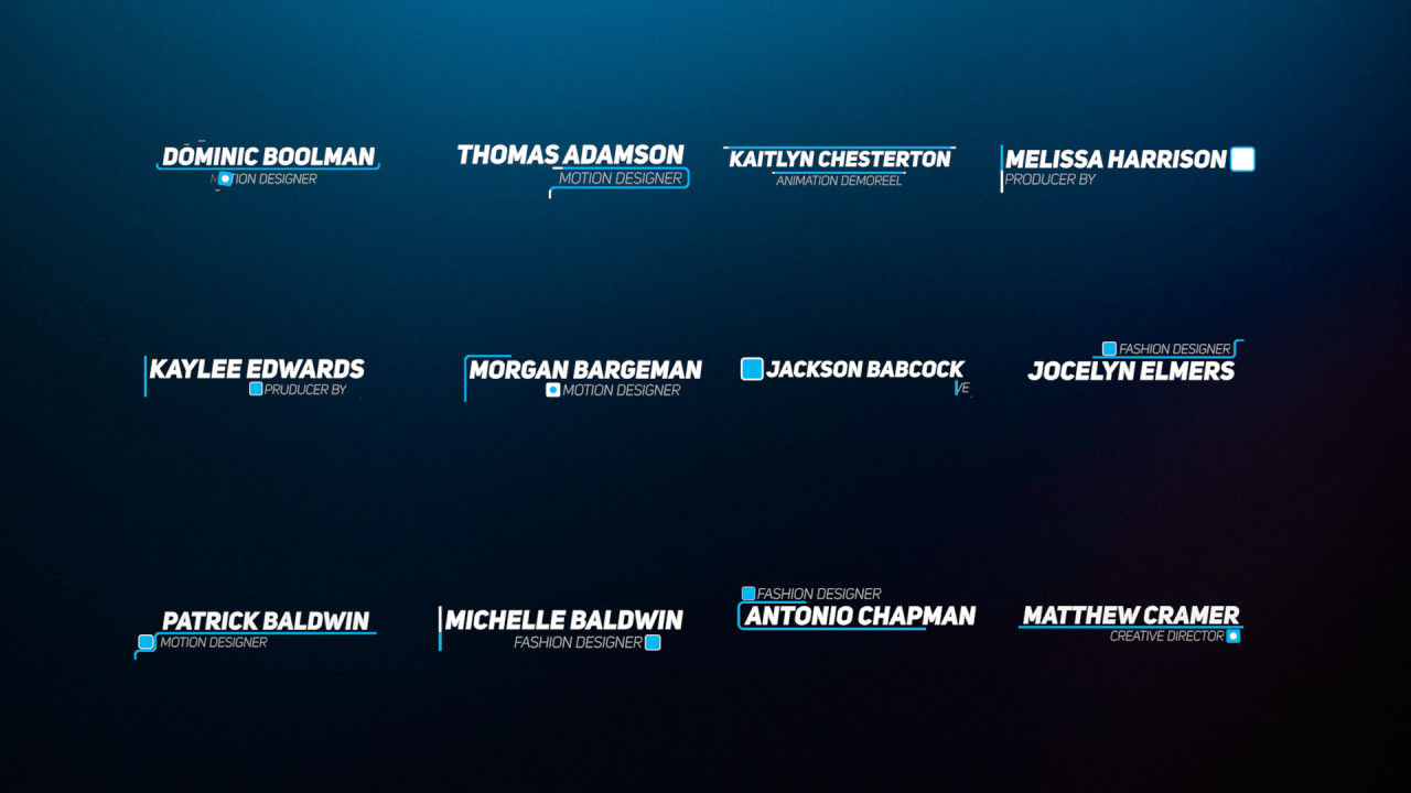 全新现代的动态下三分之一素材库推荐PR模板