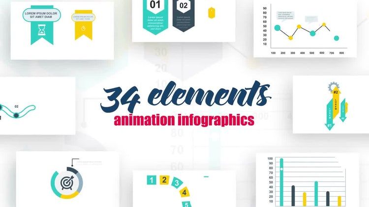 简单巧妙的动画信息图表素材库精选AE模板