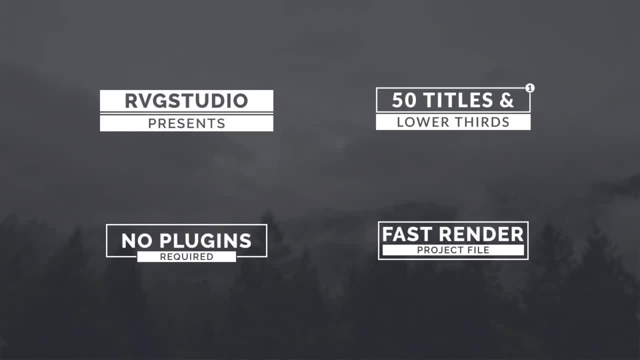 47个干净现代和创造性动画全屏幕标题和较低三分之一素材库精选AE模板