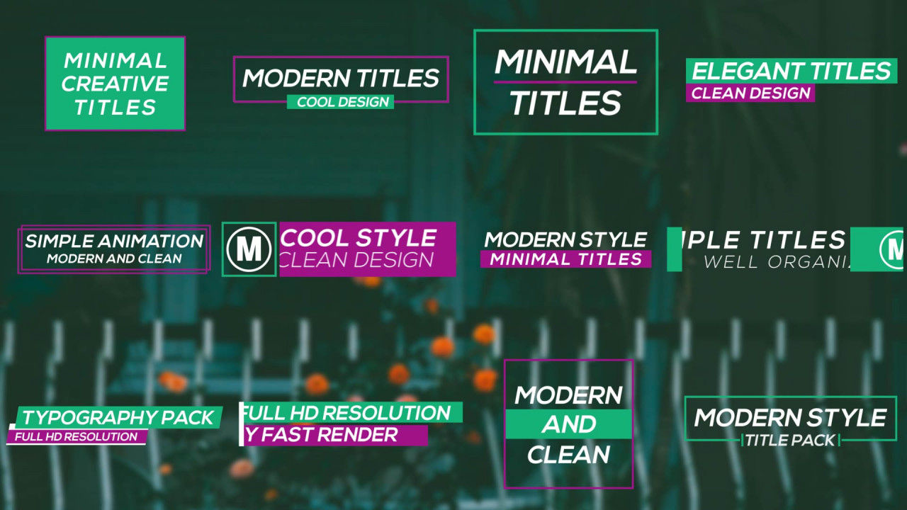 清晰的全屏标题动画影视广告素材库精选AE模板