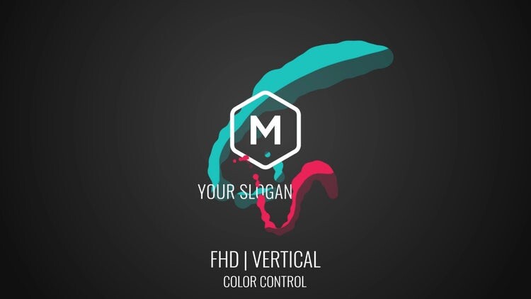 新颖活力的液体徽标素材库精选AE模板