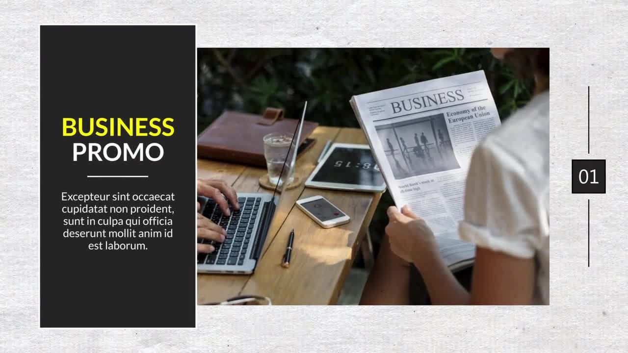 最小的商业促销简介素材库精选pr模板