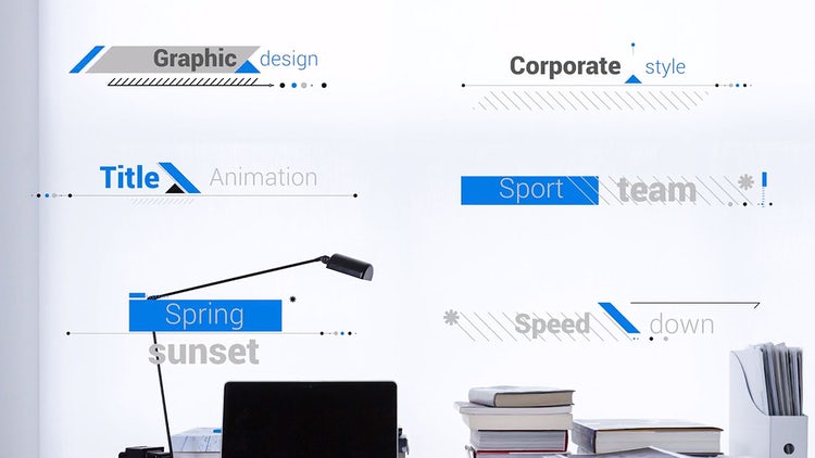 6个独特干净的企业标题fpcx模板