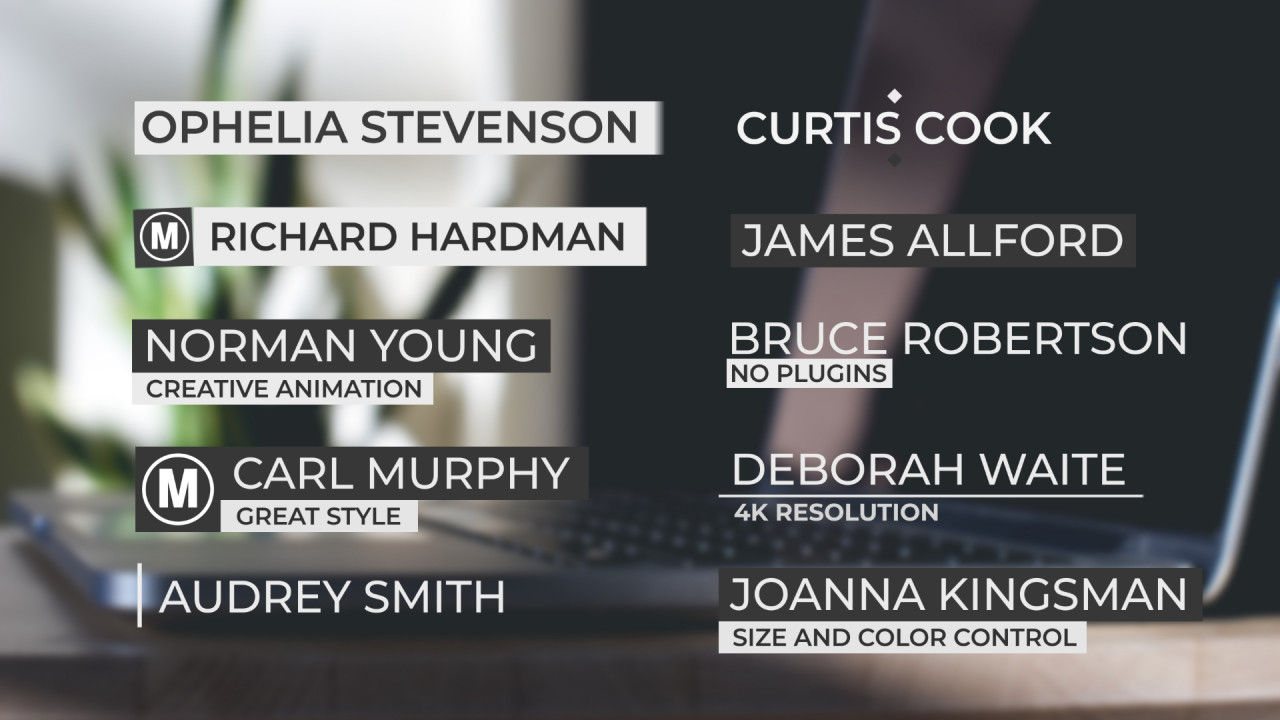 10个动态动画下三分之一素材库精选AE模板