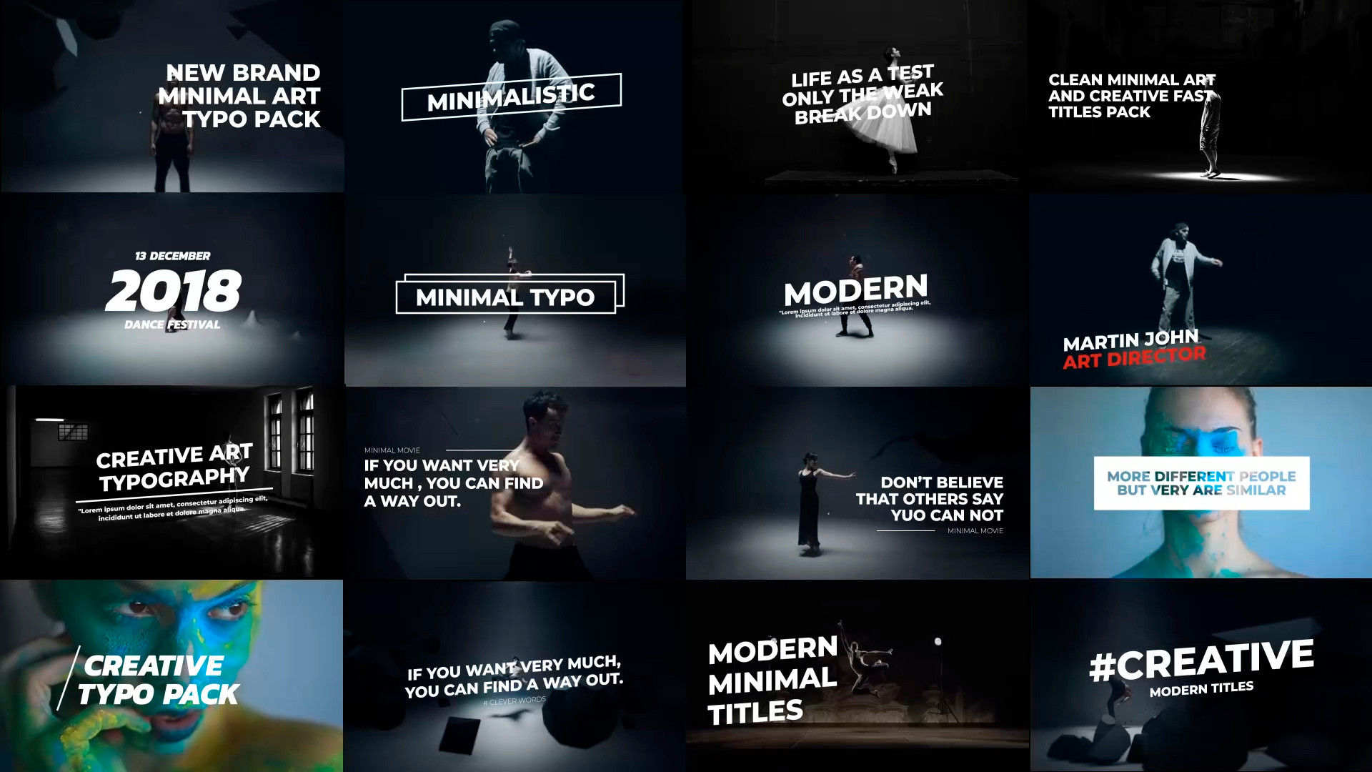 全新的最小艺术标题效果素材库精选AE模板