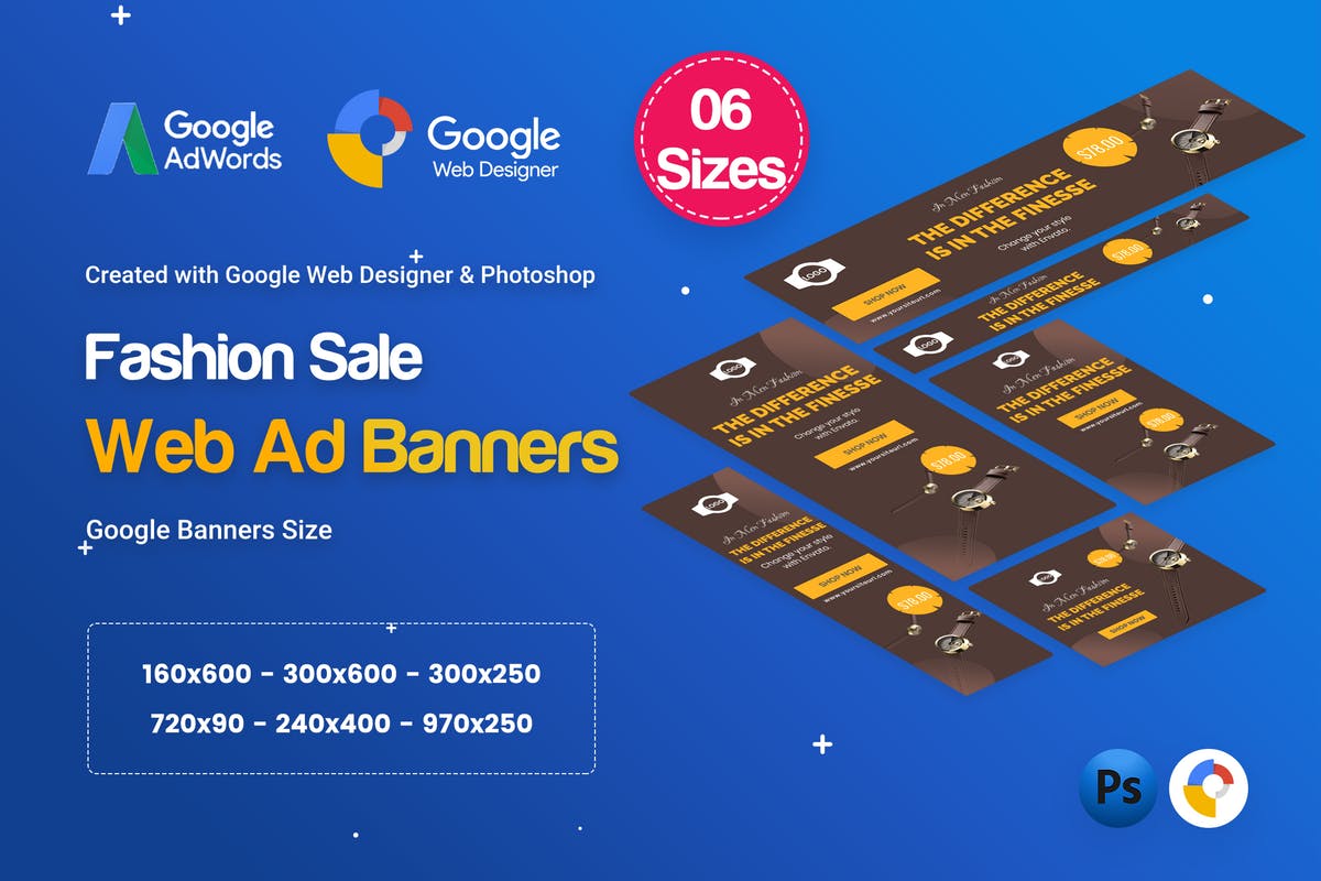 时装促销HTML5横幅Banner广告图片设计素材 Fashion Sale Banners HTML5 D47 Ad – GWD & PSD插图
