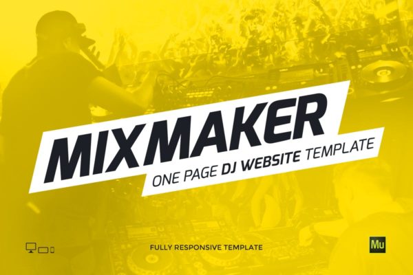 DJ/音乐主题网站Muse模板素材库精选 MixMaker – DJ / Producer Website Template