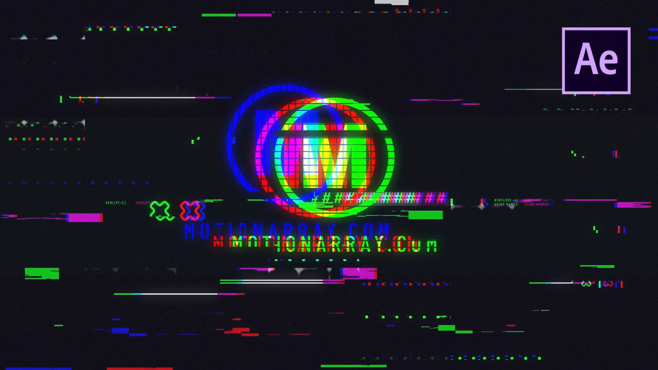 具有酷炫的效果的徽标揭示素材库精选AE模板