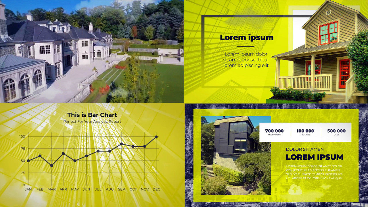 简洁时尚房地产楼盘宣传视频特效素材库精选AE模板