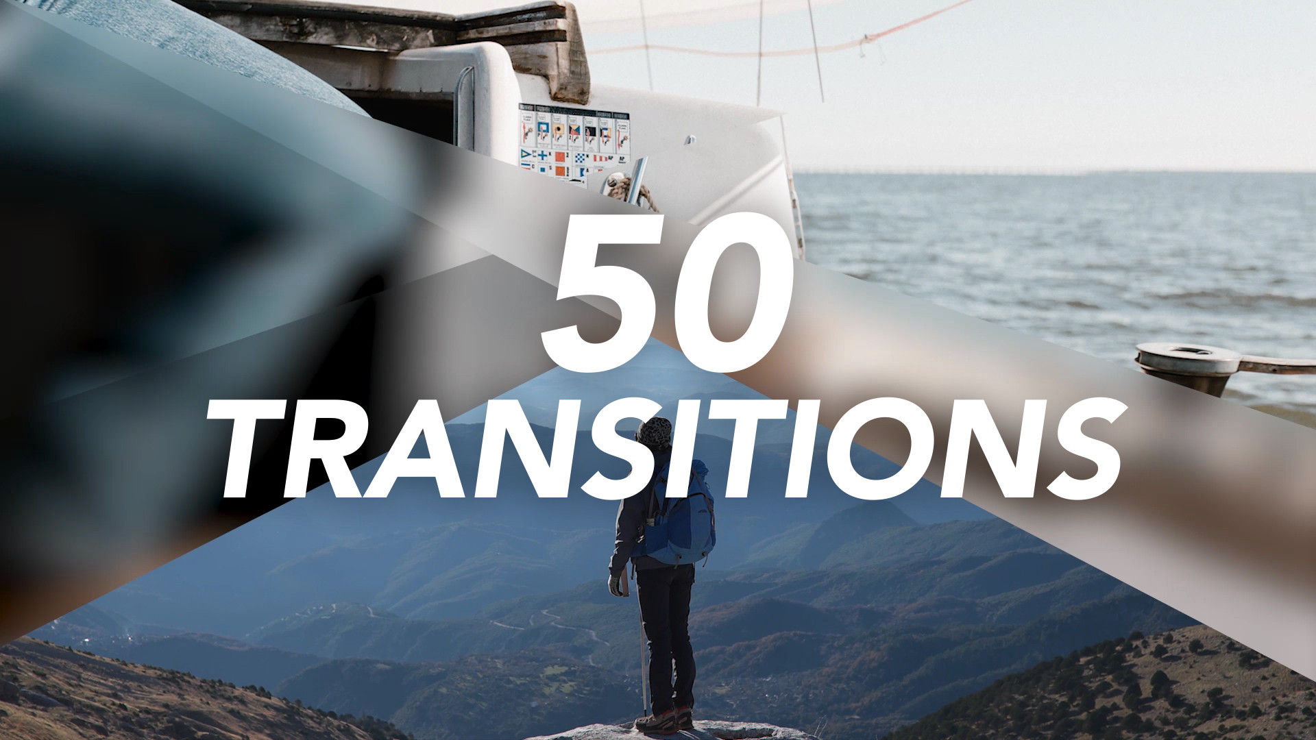 50种独特设计和动态动画过渡效果素材库精选PR模板