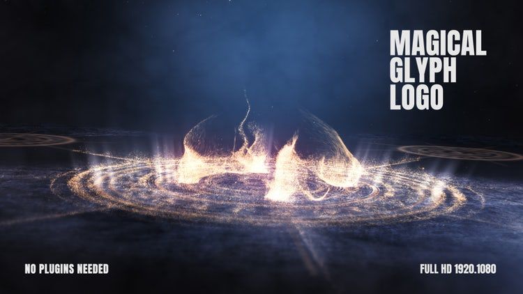 神奇雕文标志ae模板