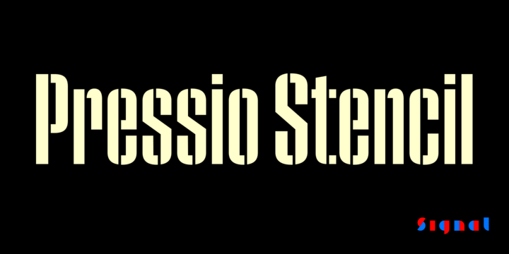 Pressio Stencil Font Family素材之家精选英文字体