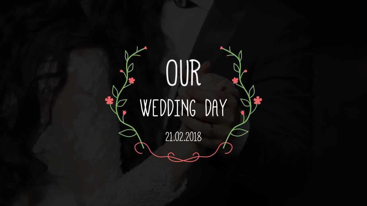 婚礼策划推广全屏标题动画素材库精选AE模板