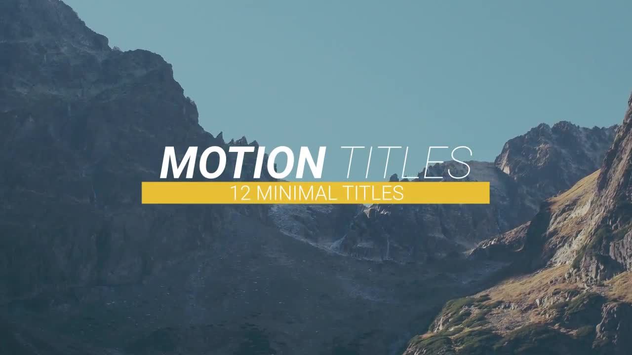 12个现代简约标题动画素材库精选AE模板