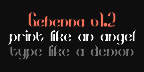 Gehenna font素材之家精选英文字体