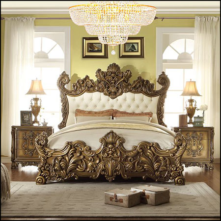 Cuberbrush-浮雕经典欧式双人床素材之家精选3D模型