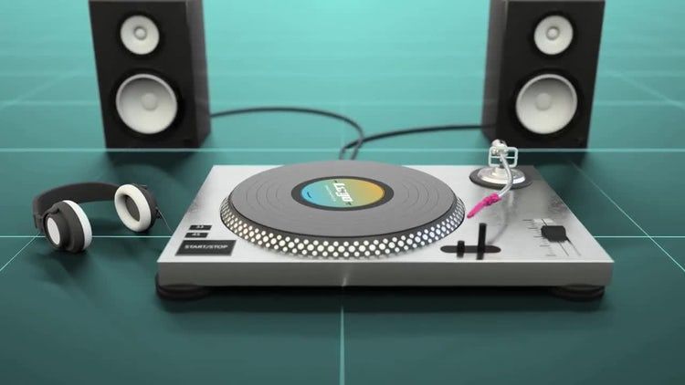 乙烯基转盘徽标展示素材库推荐PR模板