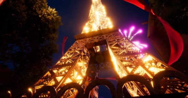 烟花丝带缠绕世界景点logo演示素材库精选AE模板 La La Land