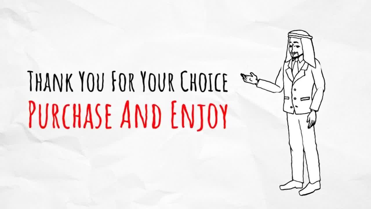 阿拉伯商人动画角色商业广告素材库精选AE模板