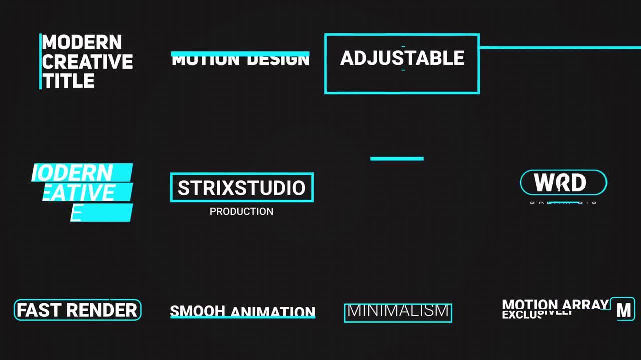 动态平滑最小标题素材库精选AE模板