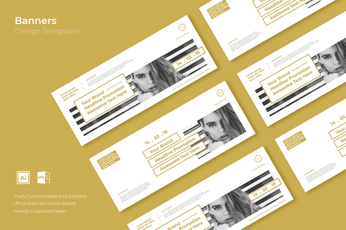 多用途网站Banner广告网站焦点图广告模板V33 SRTP Banners Template.33插图