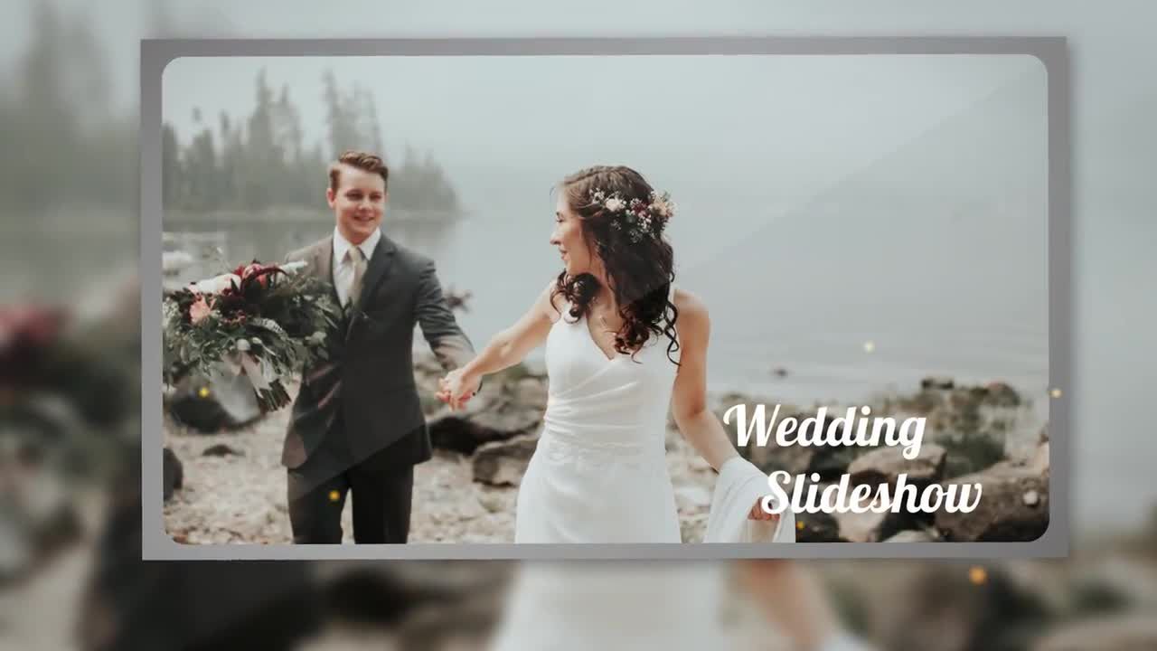 浪漫的婚礼幻灯片PR模板